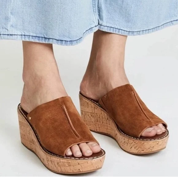 ⚜️ Sam Edelman Brown Wedges Size 8.5 BUT fit like size 8!!!! ⚜️ - Picture 1 of 8